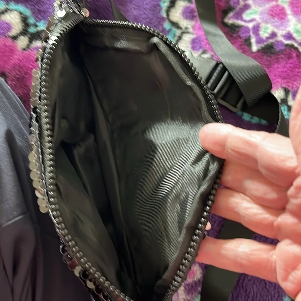 Justice Sport Girl’s Black Waist Pack One Size NWT